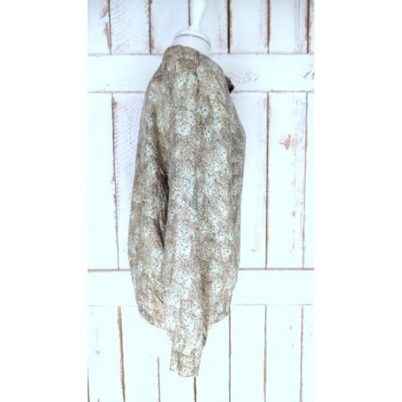 Vintage leopard face print silk windbreaker jogging flight jacket / sports ja - Picture 3 of 5